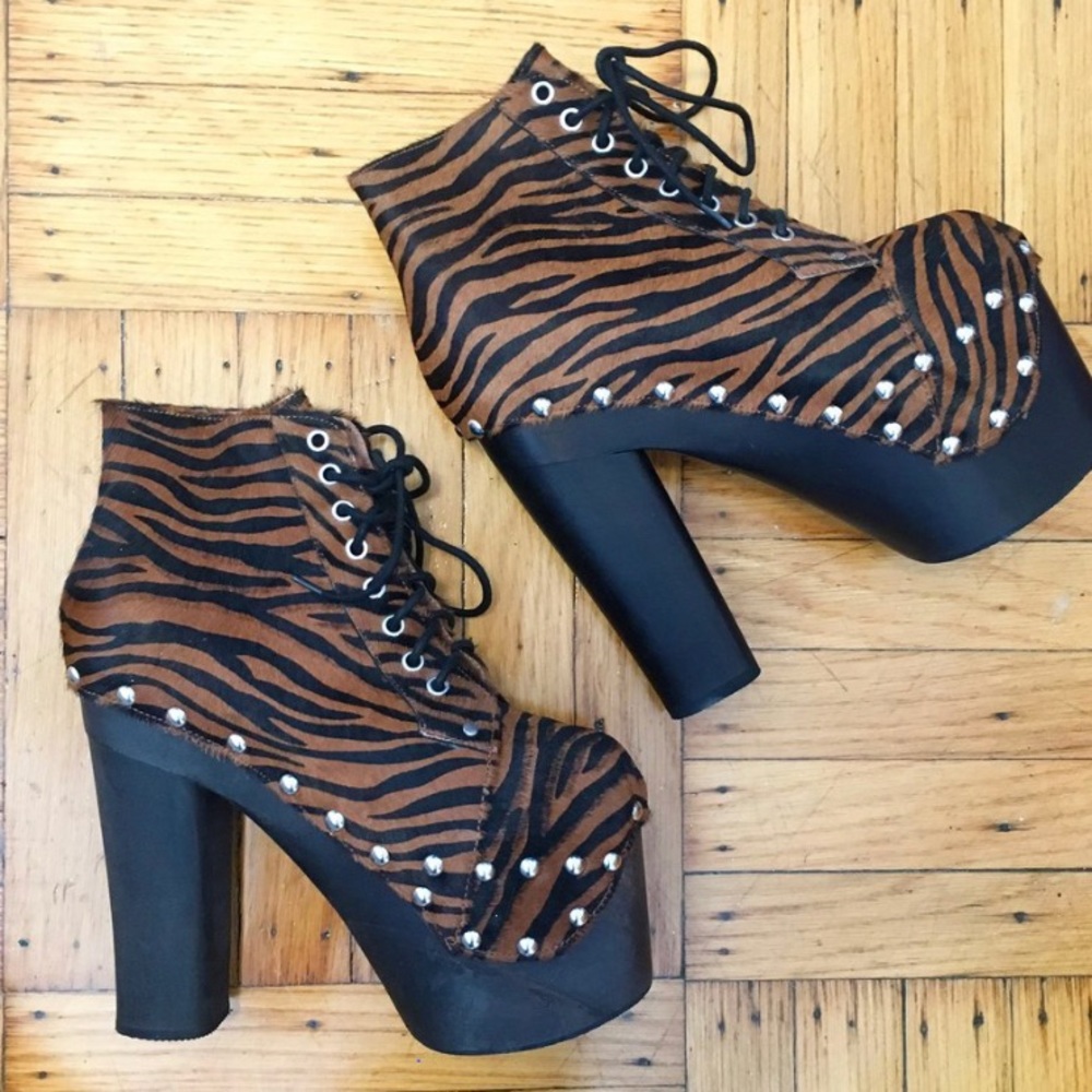 Jeffrey Campbell WILD pony hair platforms size 8